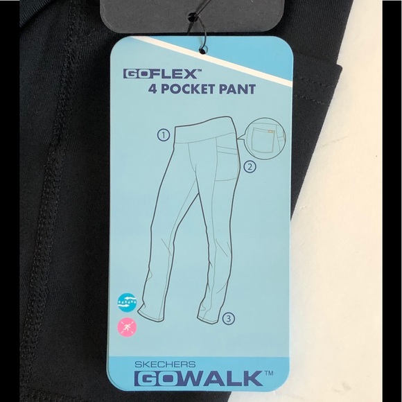 SKECHERS GO WALK PANT II. BLACK. SIZE: XS. NWT - Picture 6 of 11